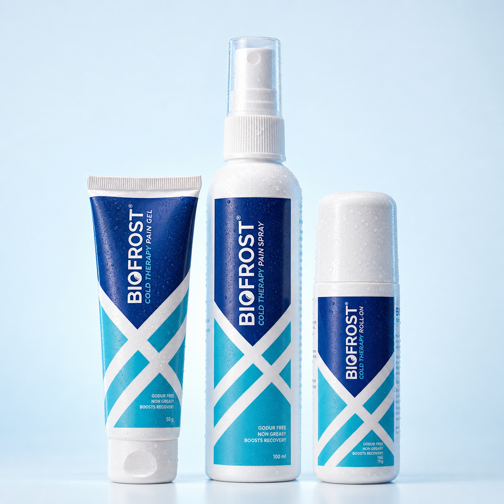 BioFrost Instant Cooling Trio – Spray, Gel & Roll-On with Natural Botanicals Support